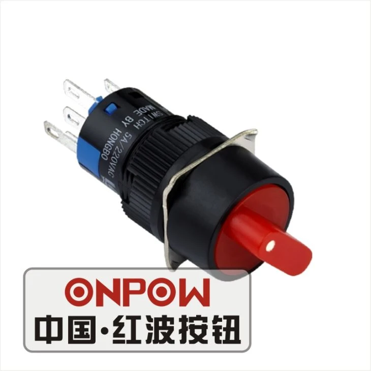 Interruptor selector de 3 posiciones, redondo